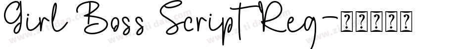 Girl Boss Script Reg字体转换